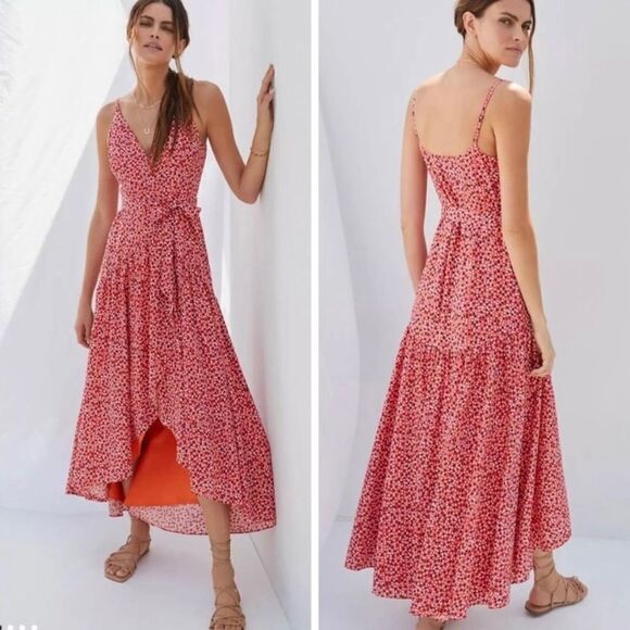 NWT Anthropologie x Hutch Flutter Wrap Midi Dress Size XSP - Picture 1 of 10